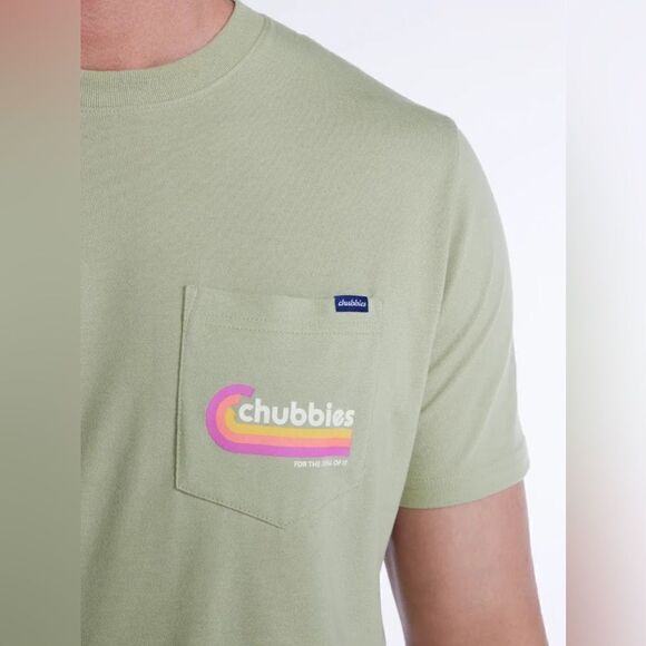 NWOT Chubbies The Sandbar Mens green Short Sleeve Graphic Print T-Shirt Size M - Picture 4 of 7